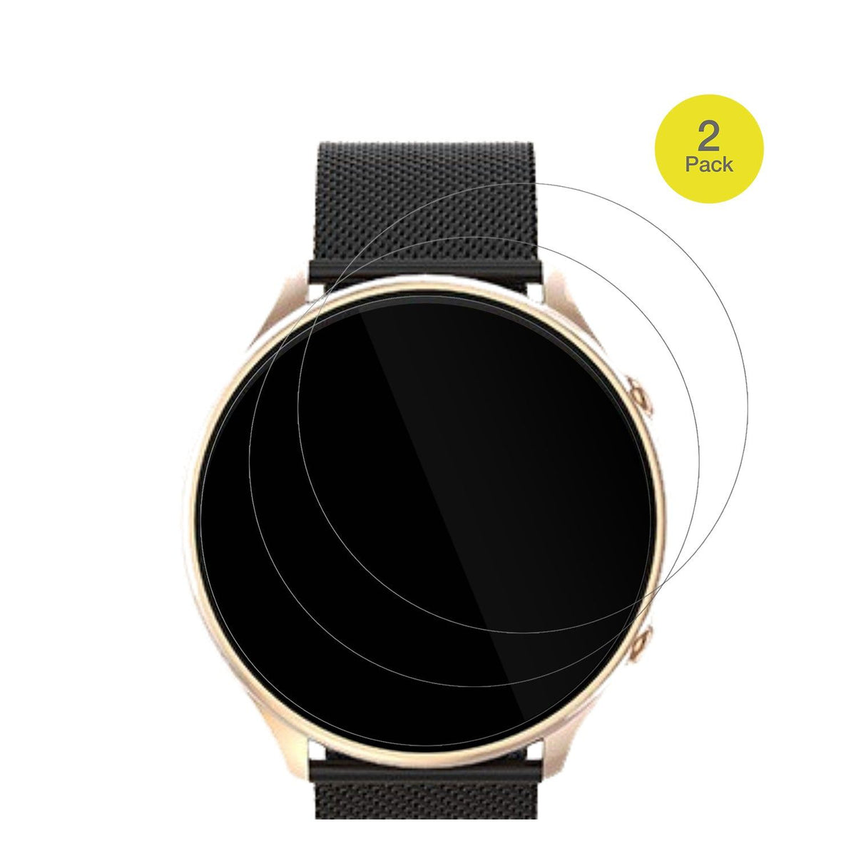 2x 3D Full Cover Schutzfolie für SLOKSFil S51 Smartwatch