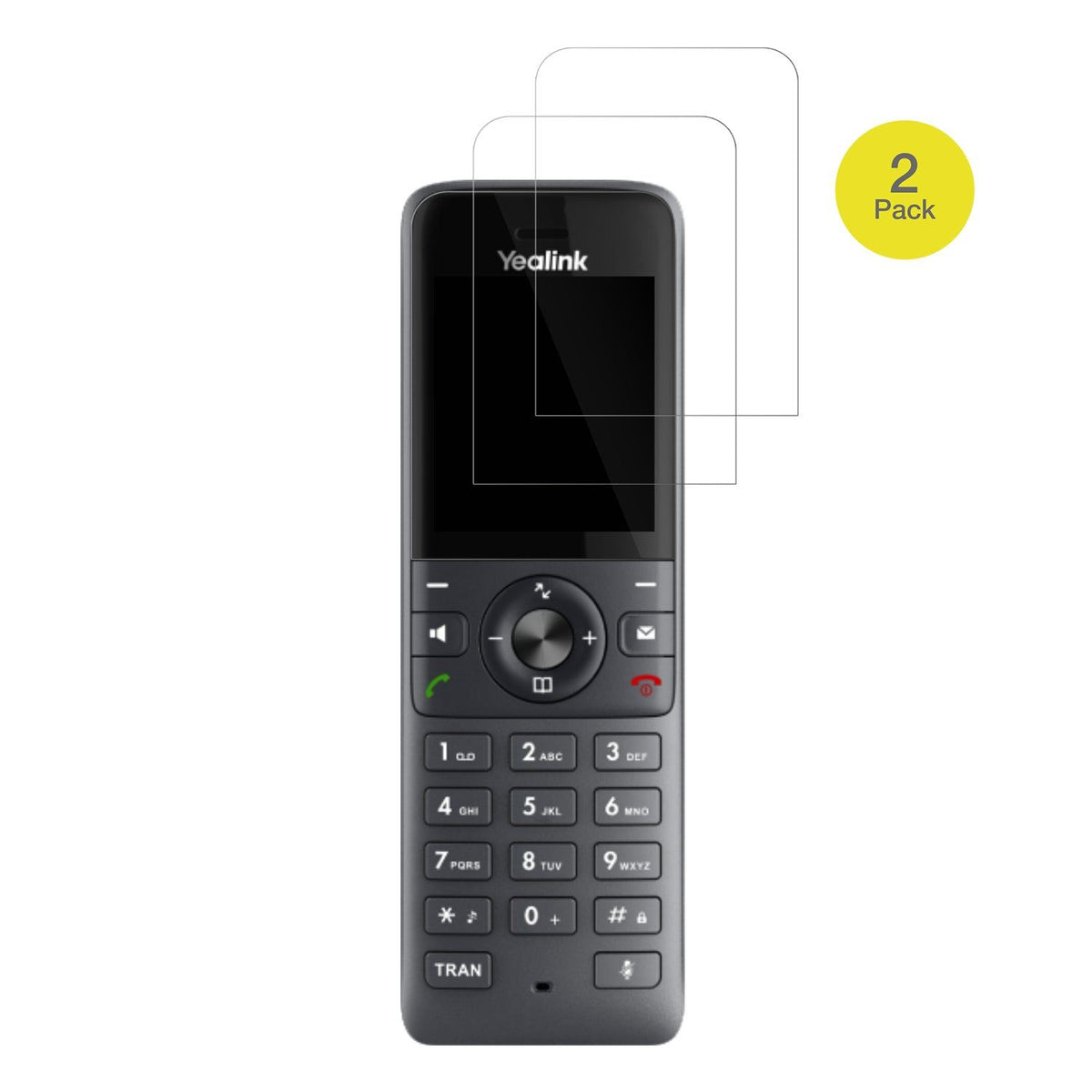 2x 3D Full Cover Schutzfolie für Yealink W71H Dect