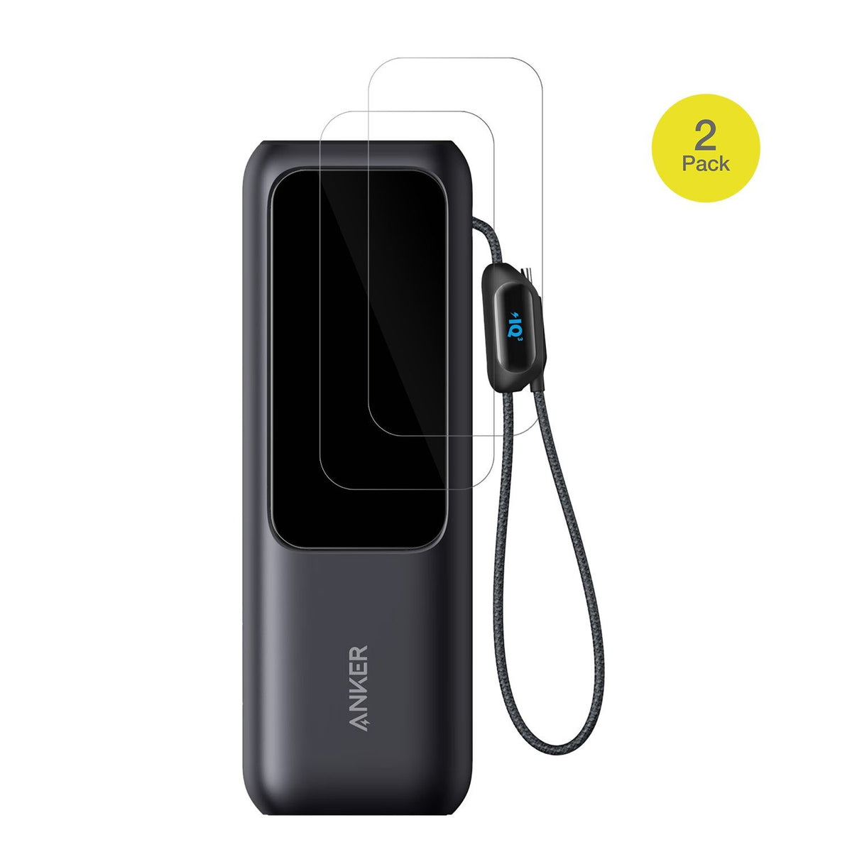 2x 3D Full Cover Schutzfolie für Anker A1695 Laptop Powerbank