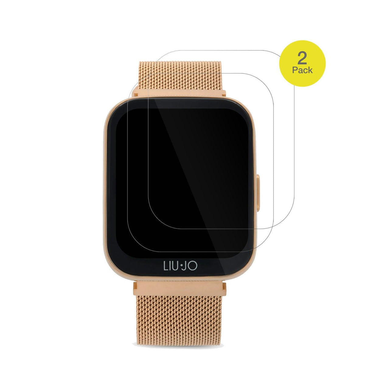2x 3D Full Cover Schutzfolie für Liu Jo Smartwatch Voice Mini