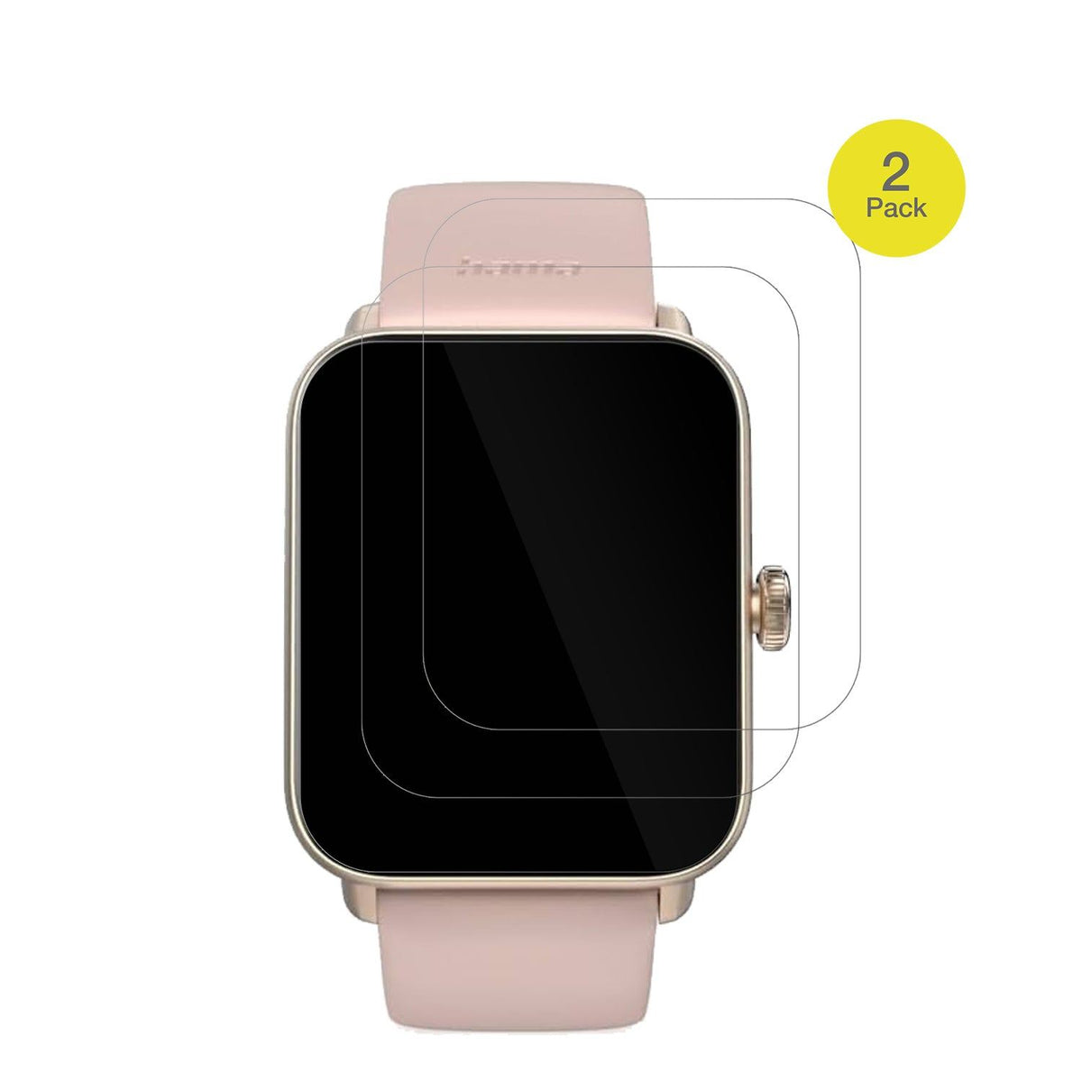 2x 3D Full Cover Schutzfolie für Hama Smartwatch 6010