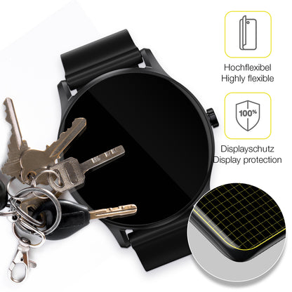 dipos Displayschutz für Haylou GS Smartwatch, transparente Oberfläche, geringe Dicke und perfekte Passform