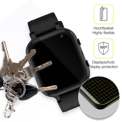 2x 3D Full Cover Schutzfolie für Ruopoem Smartwatch Kinder