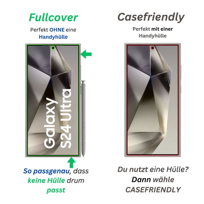 2x 3D Full Cover Schutzfolie für Samsung Galaxy S24 Ultra