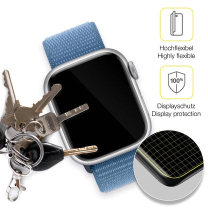 2x 3D Full Cover Schutzfolie für Apple Watch Series 9 45mm