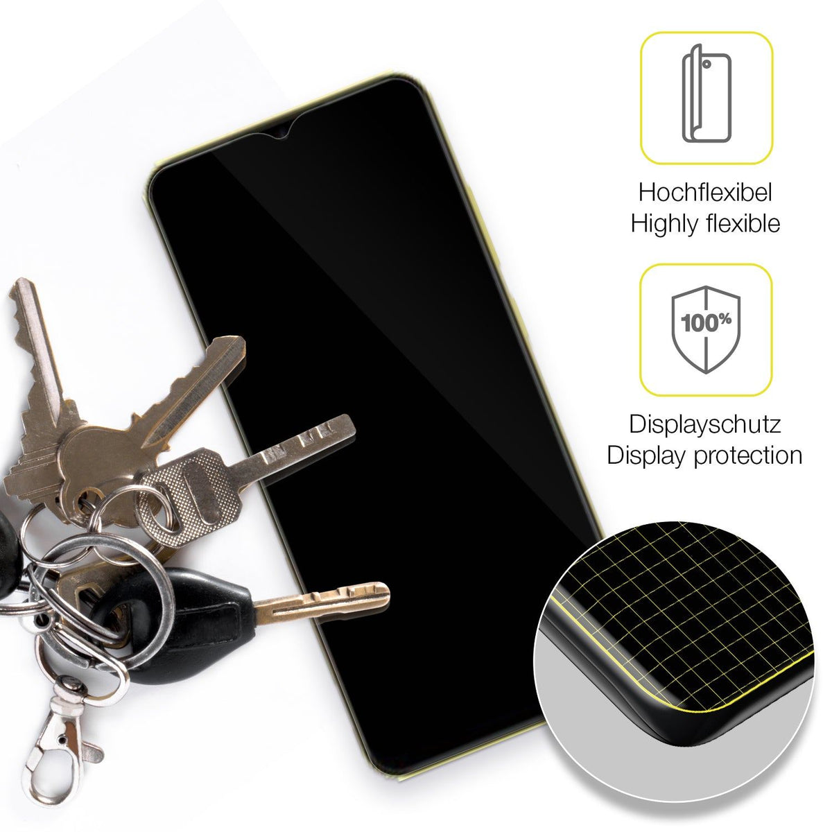 1x 3D Full Cover Schutzfolie für Xiaomi POCO M4 5G