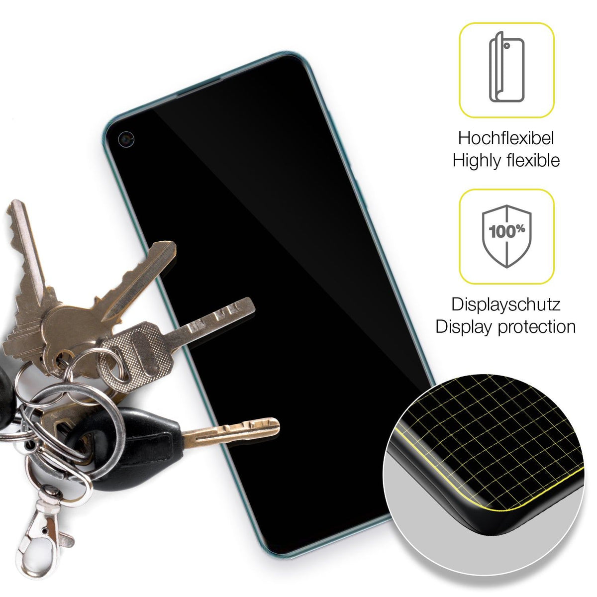 3x 3D Full Cover Schutzfolie für Coolpad Cool S