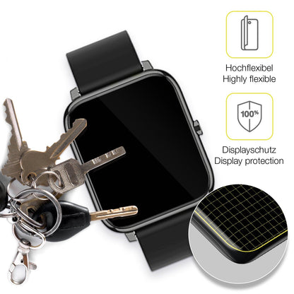3x 3D Full Cover Schutzfolie für Popglory Smartwatch