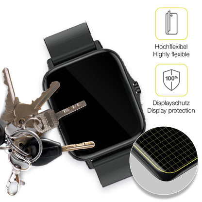 3x 3D Full Cover Schutzfolie für Kaseemi 1,7 Zoll Smartwatch