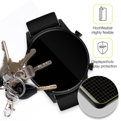 2x 3D Full Cover Schutzfolie für Tecno Watch Pro 2