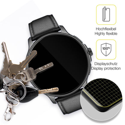 2x 3D Full Cover Schutzfolie für Smartwatch 28.5mm durchmesser