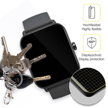 2x 3D Full Cover Schutzfolie für Fitpolo IDW19 Smartwatch