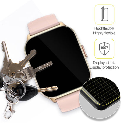 2x 3D Full Cover Schutzfolie für Blackview W10 Smartwatch 1.69 Zoll