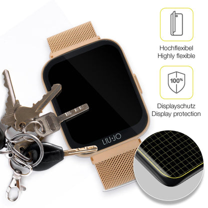 2x 3D Full Cover Schutzfolie für Liu Jo Smartwatch Voice Mini