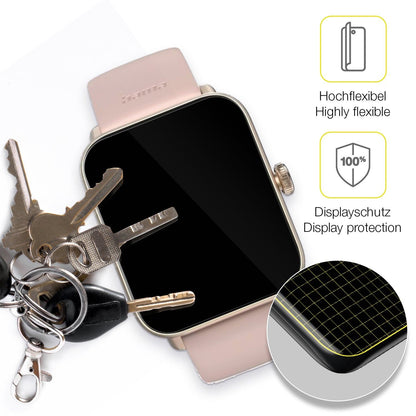 2x 3D Full Cover Schutzfolie für Hama Smartwatch 6010