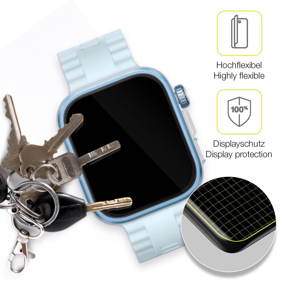 2x 3D Full Cover Schutzfolie für Huawei Watch Fit 4 Pro