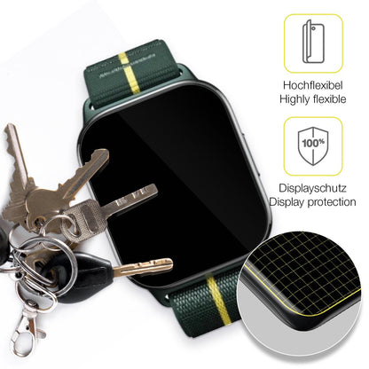 2x 3D Full Cover Schutzfolie für Motorola Moto Watch Fit 1.9 Zoll