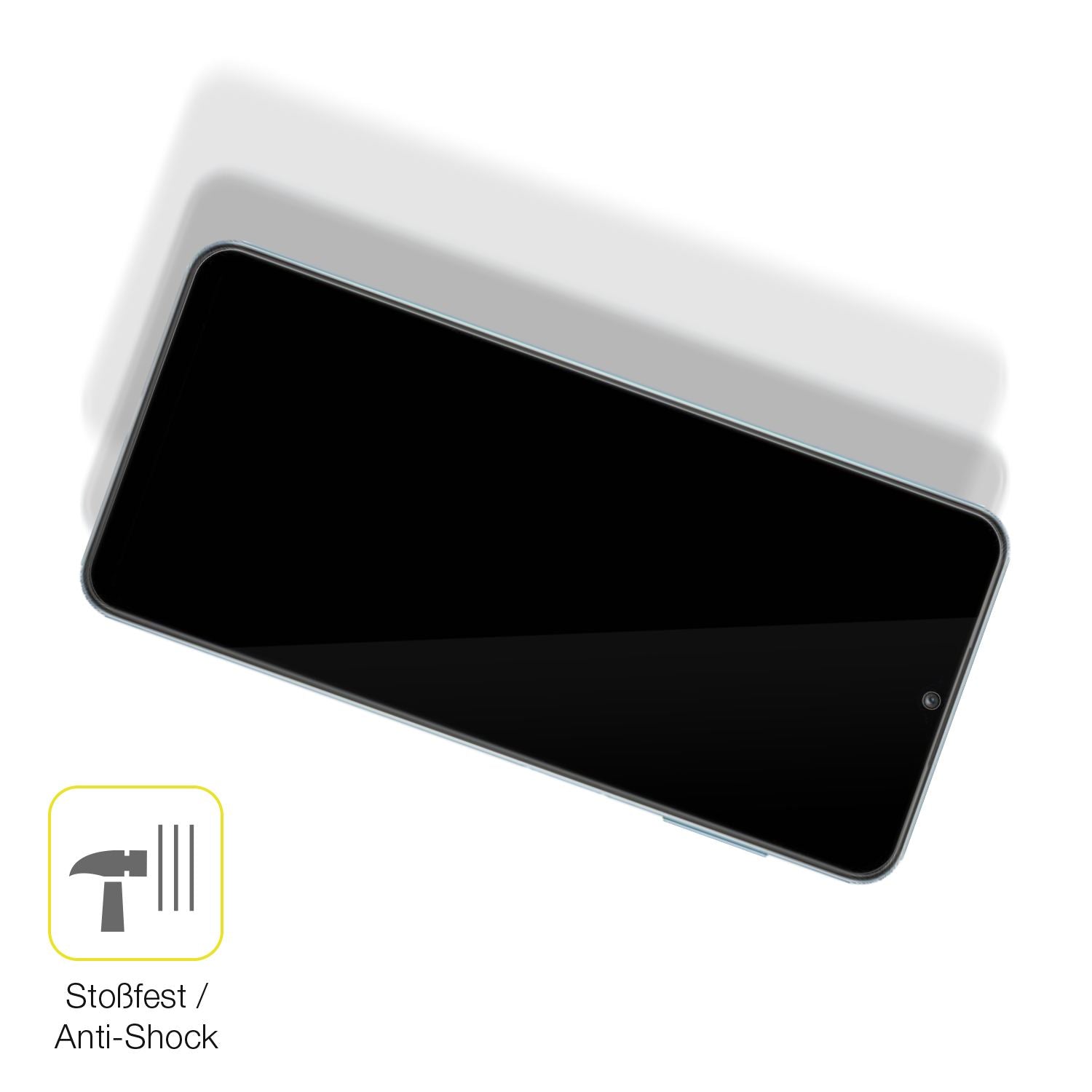 Schutz gegen Kratzer auf dem Samsung Galaxy M32 5G Glas durch Schlüssel oder Ähnliches