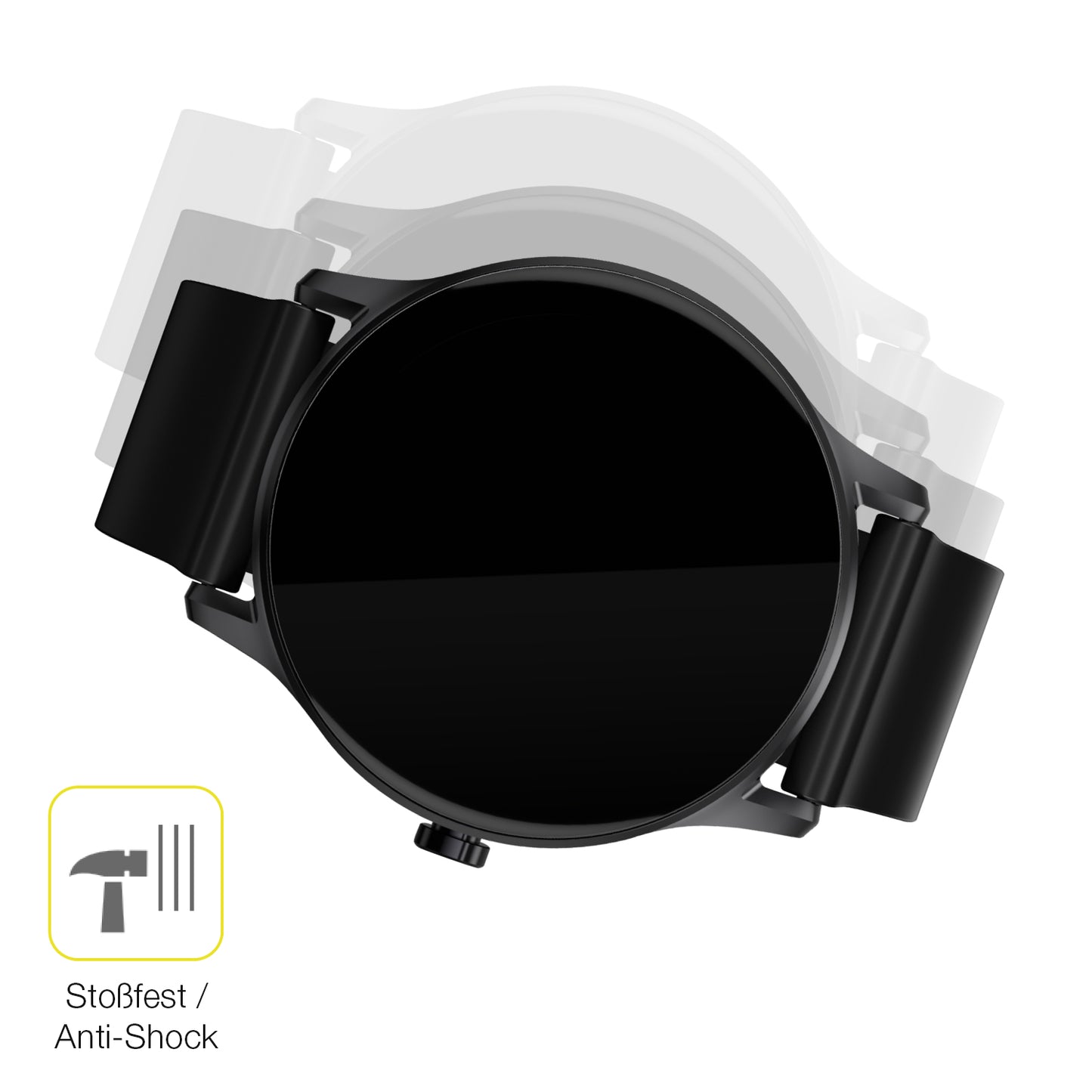 Schutz gegen Kratzer auf dem Haylou GS Smartwatch Glas durch Schlüssel oder Ähnliches