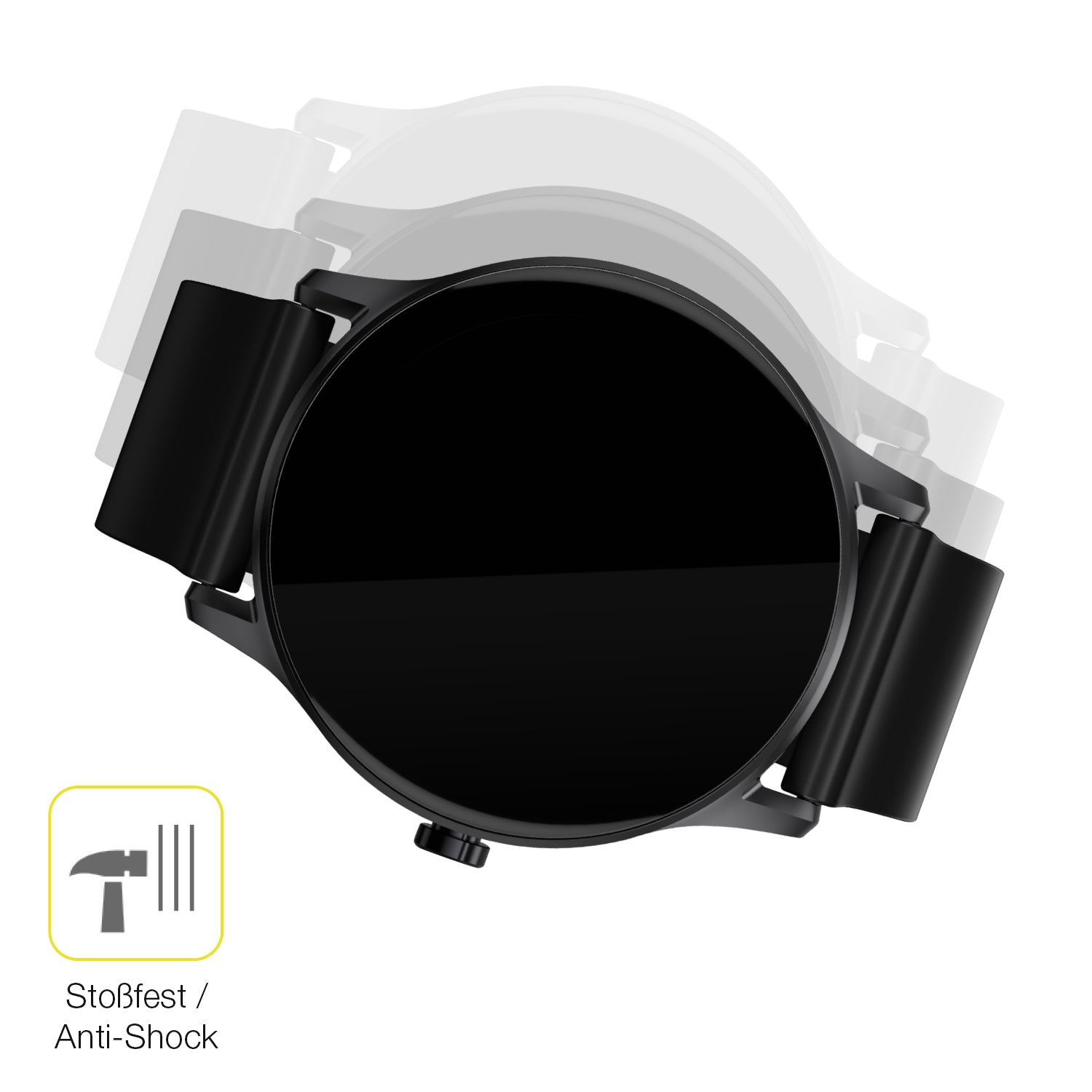Schutz gegen Kratzer auf dem Haylou GS Smartwatch Glas durch Schlüssel oder Ähnliches