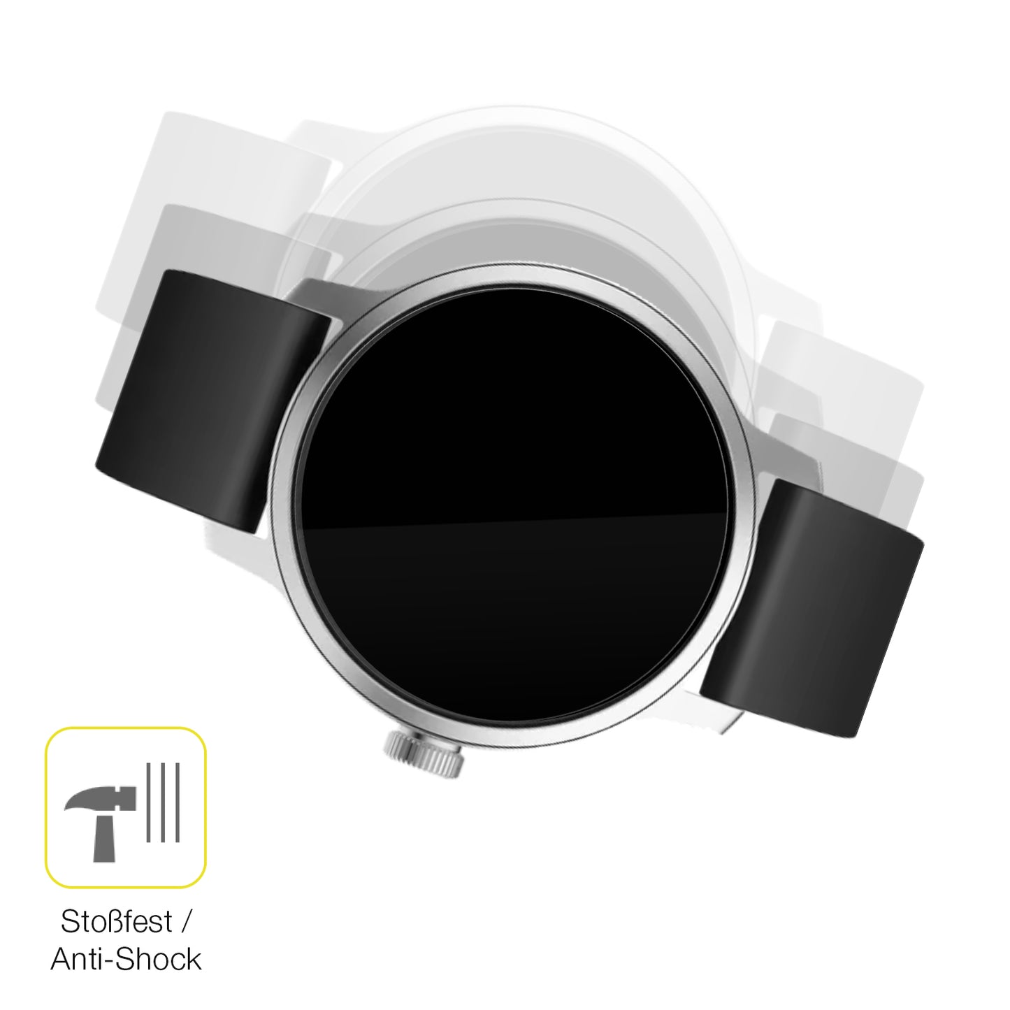 2x 3D Full Cover Schutzfolie für Withings Scanwatch 38mm Gen. 1