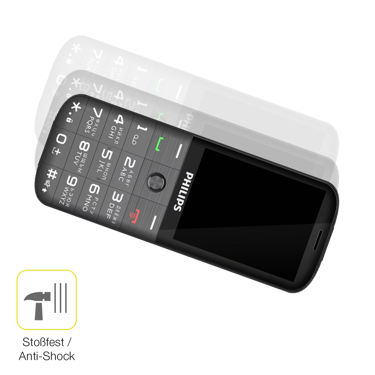 2x 3D Full Cover Schutzfolie für Philips Xenium E227