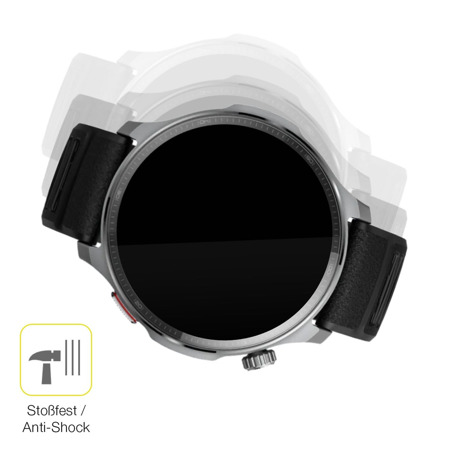 2x 3D Full Cover Schutzfolie für Huami Amazfit Balance 2 XT