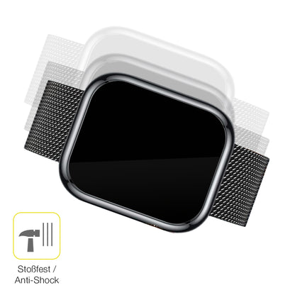 2x 3D Full Cover Schutzfolie für Ruxingx 1.47 Zoll Smartwatch