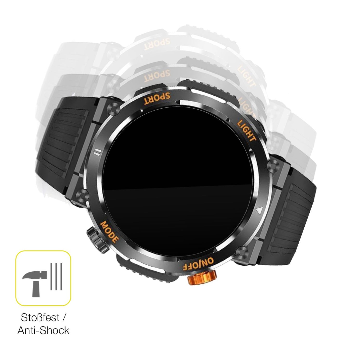 2x 3D Full Cover Schutzfolie für MEGALITH K52 Fitness Tracker