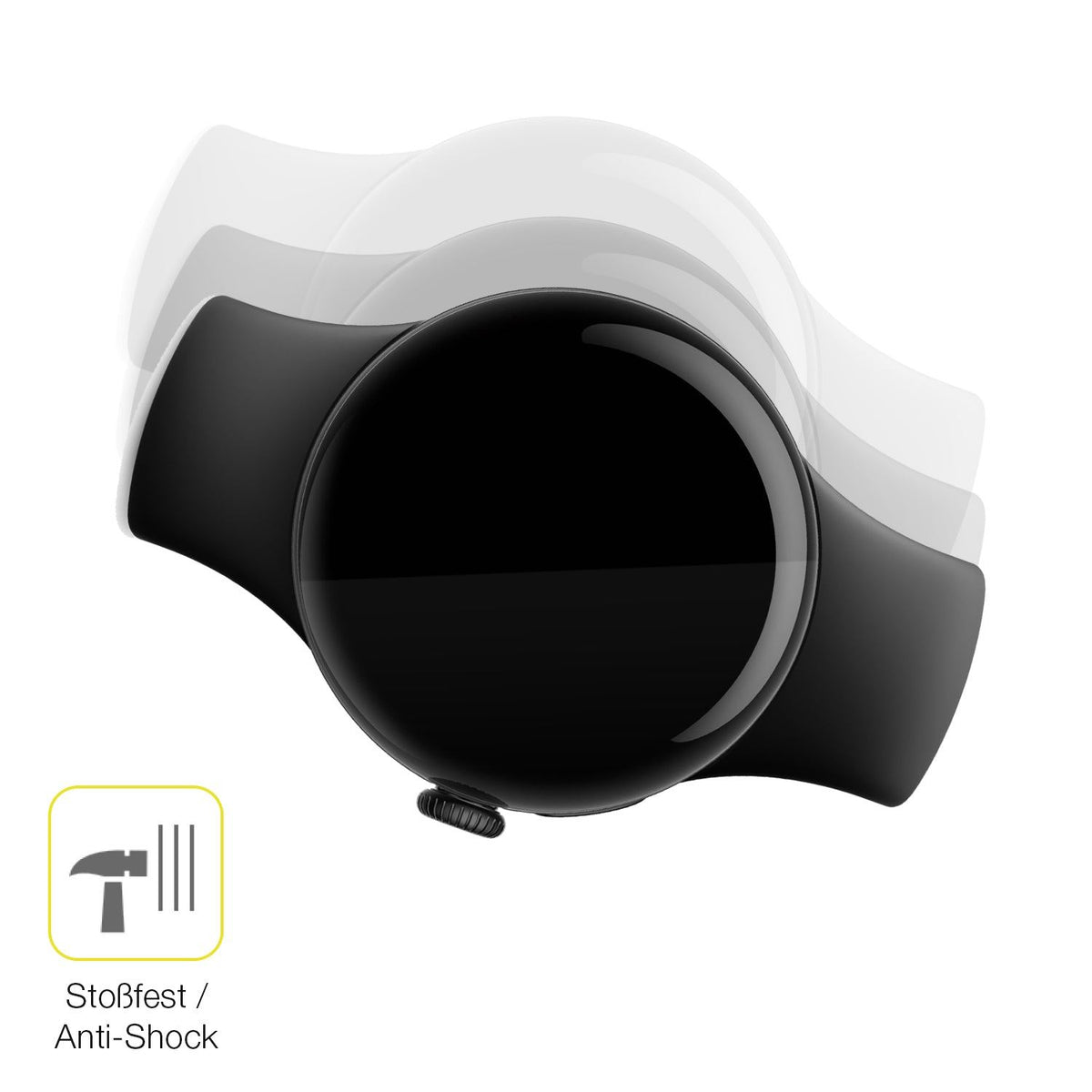 2x 3D Full Cover Schutzfolie für Google Pixel Watch 1