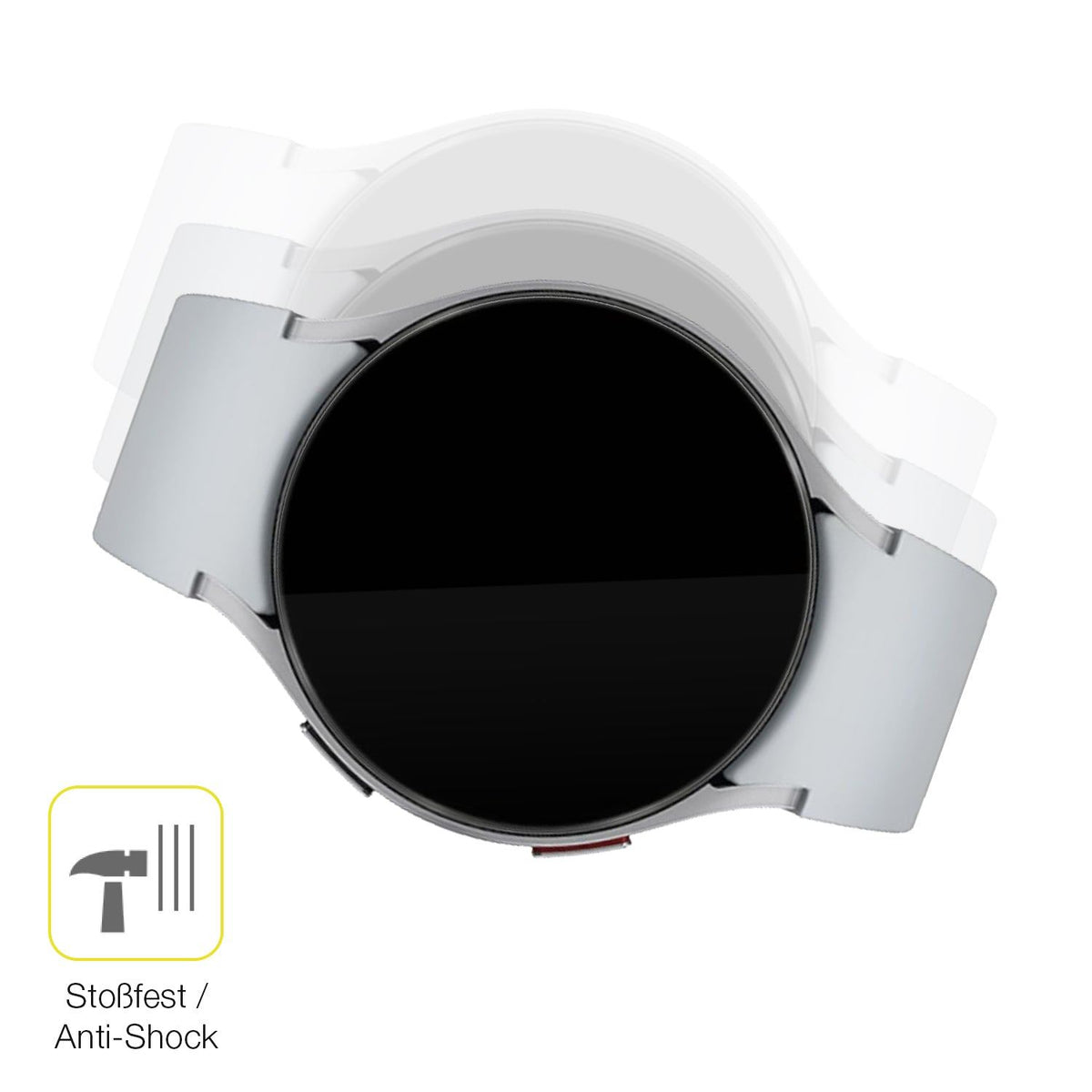 2x 3D Full Cover Schutzfolie für Samsung Galaxy Watch 6 44mm