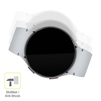 2x 3D Full Cover Schutzfolie für Samsung Galaxy Watch 6 44mm