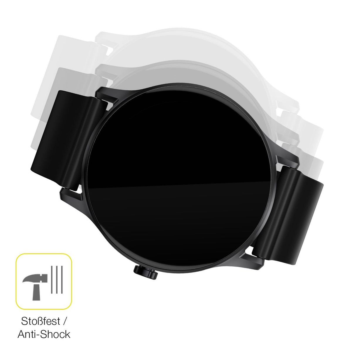 2x 3D Full Cover Schutzfolie für Haylou GS Smartwatch