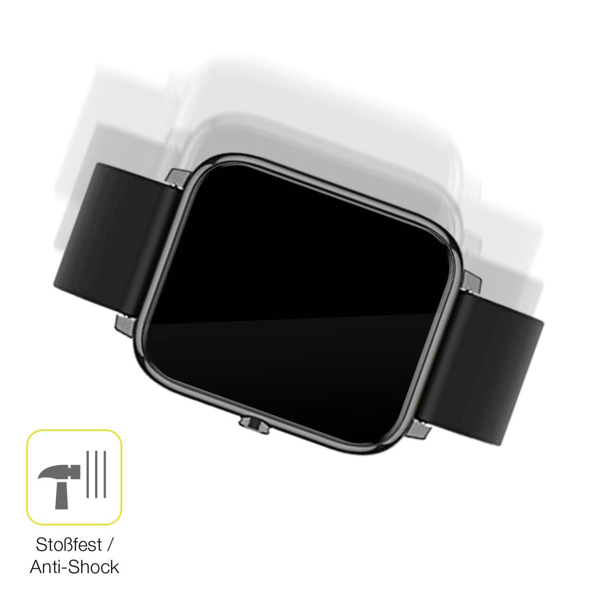 3x 3D Full Cover Schutzfolie für Popglory Smartwatch