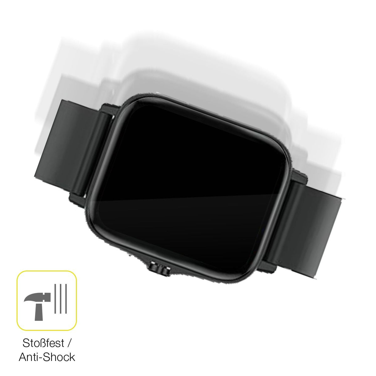 3x 3D Full Cover Schutzfolie für Kaseemi 1,7 Zoll Smartwatch