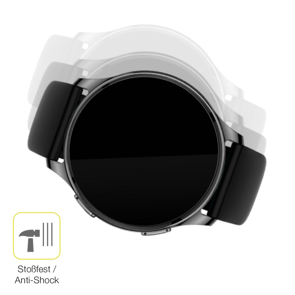 2x 3D Full Cover Schutzfolie für Amazfit Pop 3r