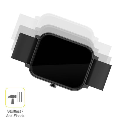 2x 3D Full Cover Schutzfolie für Matast Smartwatch