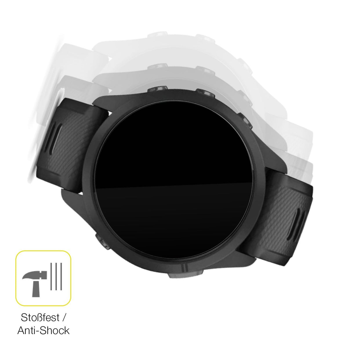2x 3D Full Cover Schutzfolie für Garmin Forerunner 265s 42mm