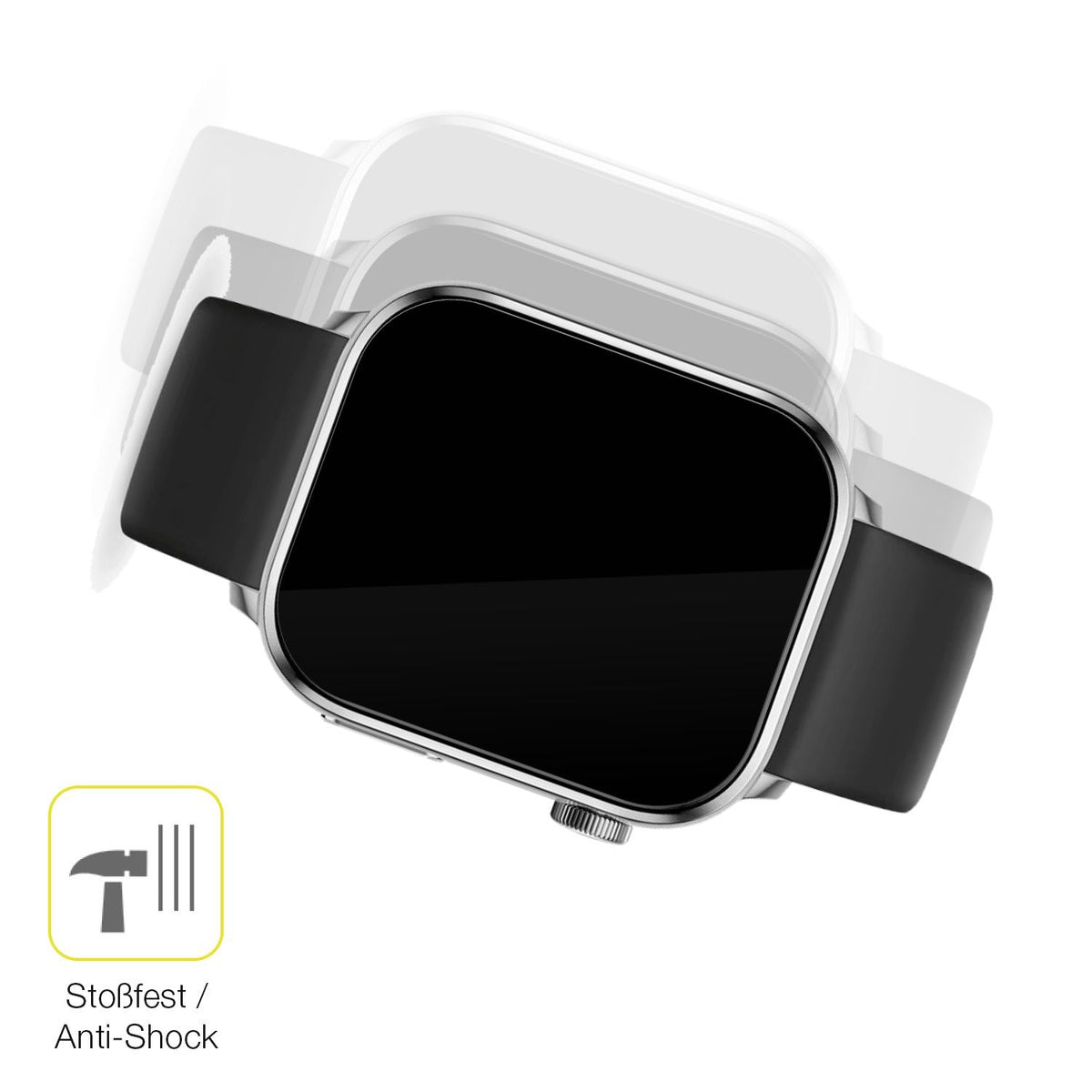 2x 3D Full Cover Schutzfolie für Ice-Watch Smart 3.0 1.78 Zoll