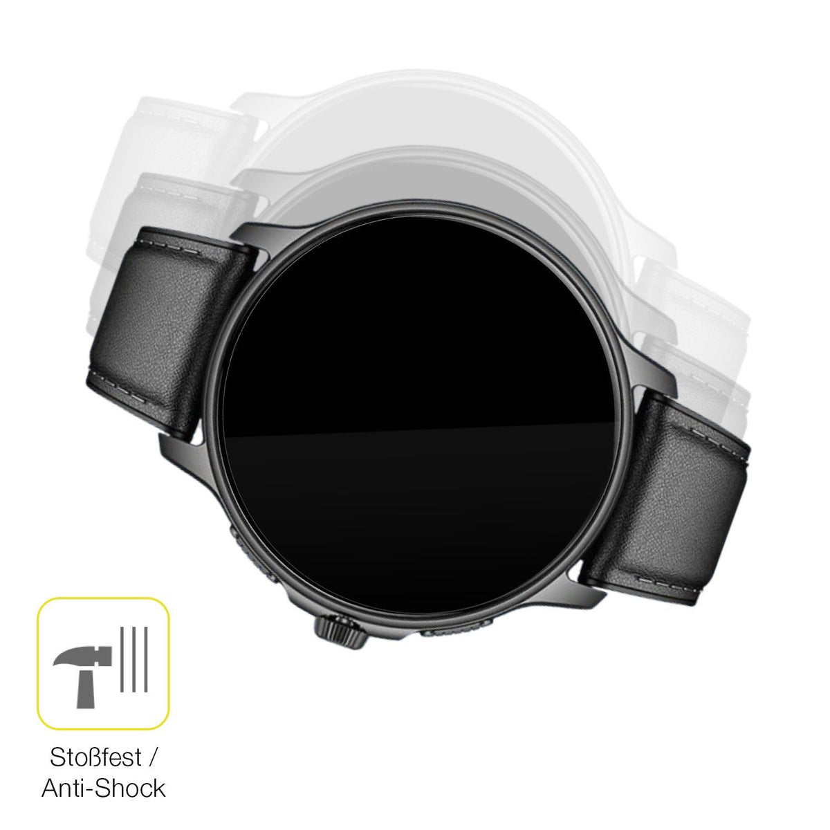 2x 3D Full Cover Schutzfolie für Smartwatch 28.5mm durchmesser