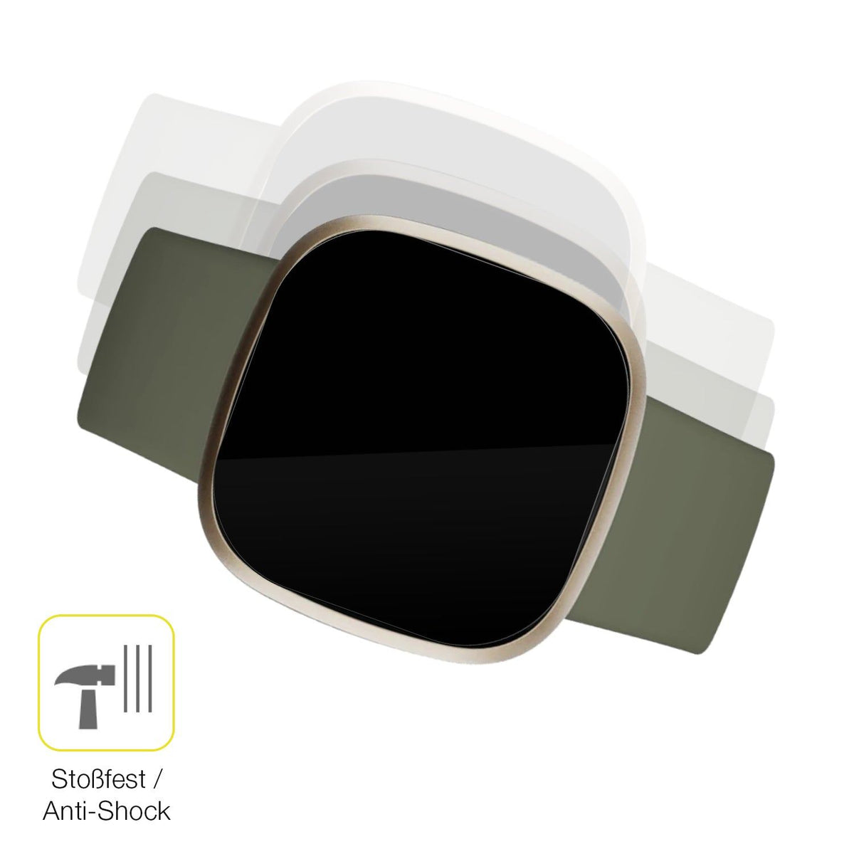 2x 3D Full Cover Schutzfolie für Fitbit Versa 3