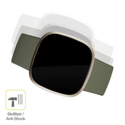 2x 3D Full Cover Schutzfolie für Fitbit Versa 3