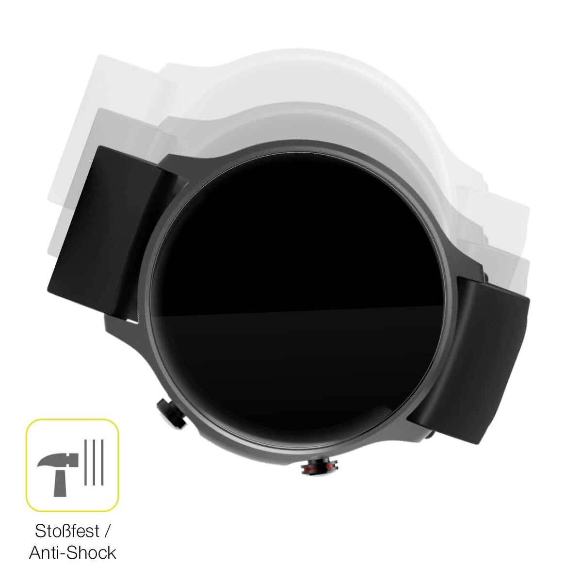 2x 3D Full Cover Schutzfolie für Hama 6910 Smartwatch
