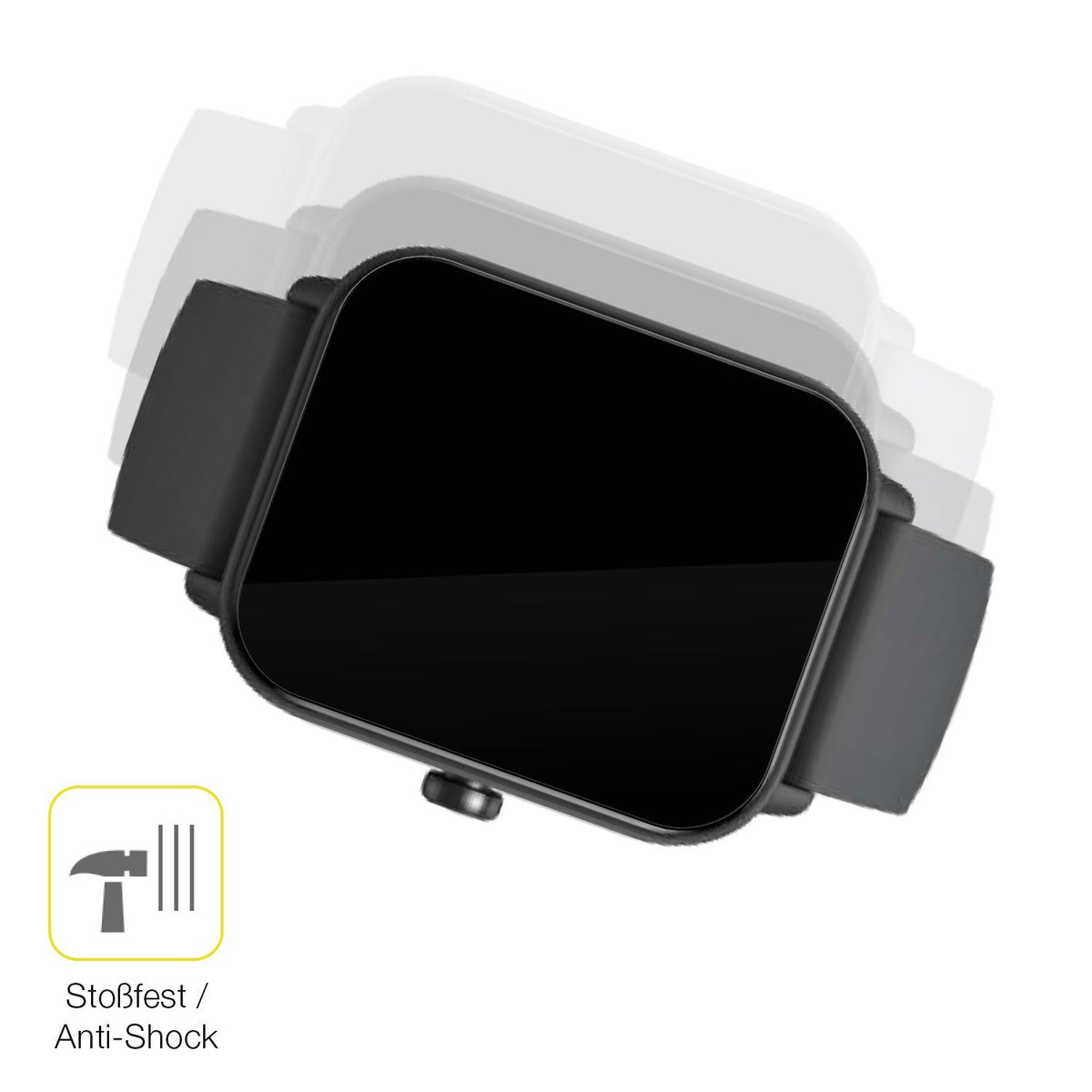 2x 3D Full Cover Schutzfolie für Fitpolo IDW19 Smartwatch