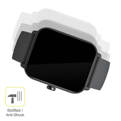 2x 3D Full Cover Schutzfolie für Fitpolo IDW19 Smartwatch