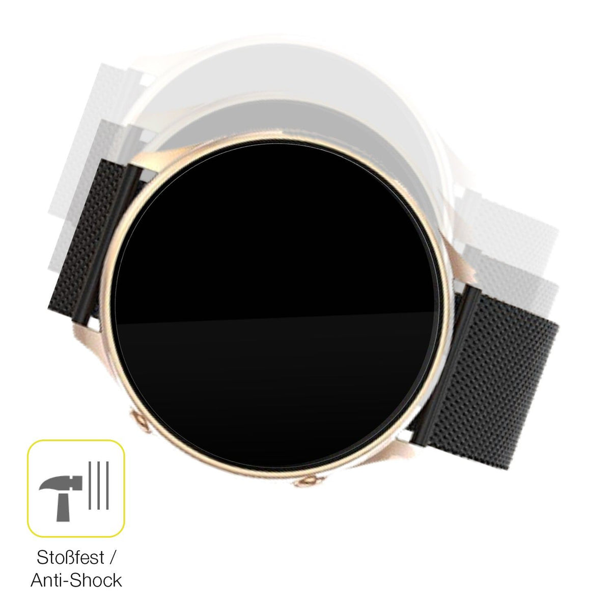 2x 3D Full Cover Schutzfolie für SLOKSFil S51 Smartwatch