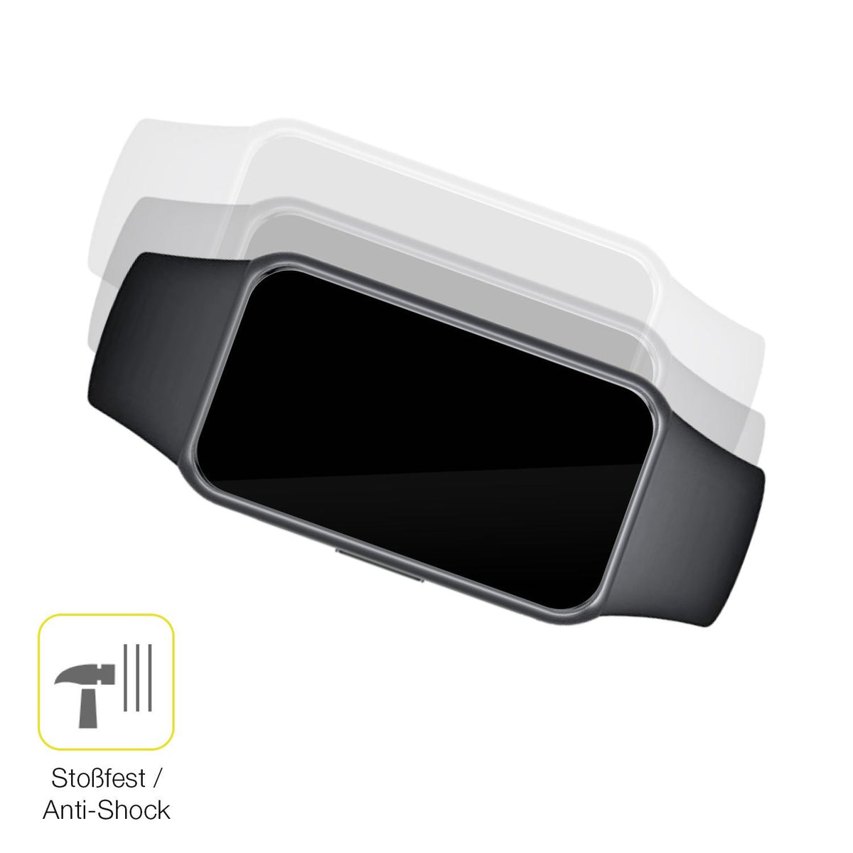 2x 3D Full Cover Schutzfolie für Honor Band 7