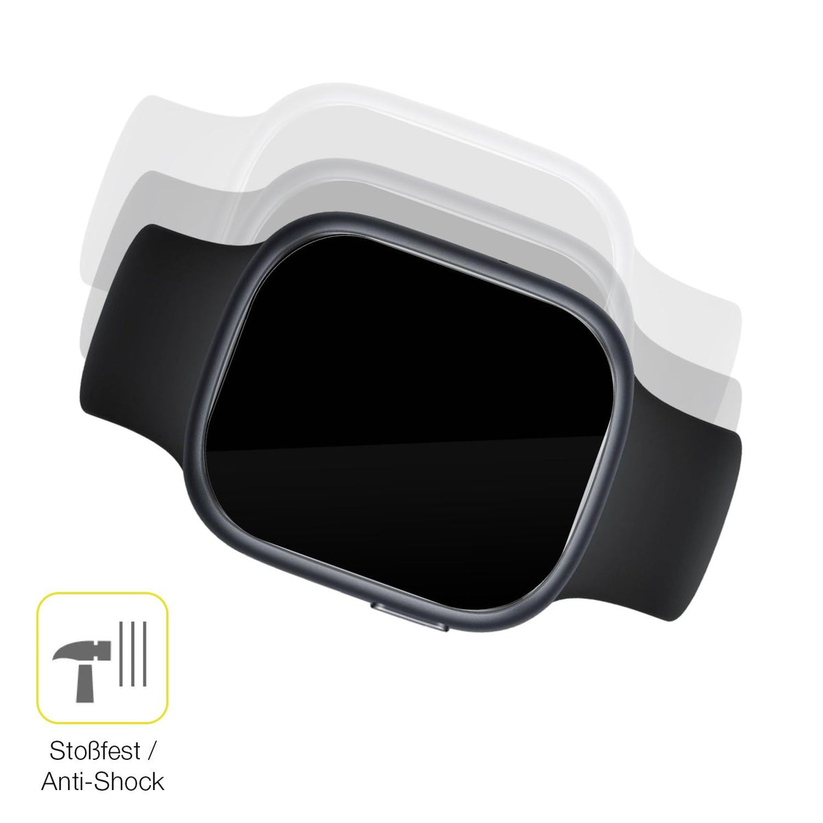2x 3D Full Cover Schutzfolie für Rollme S1 Smartwatch