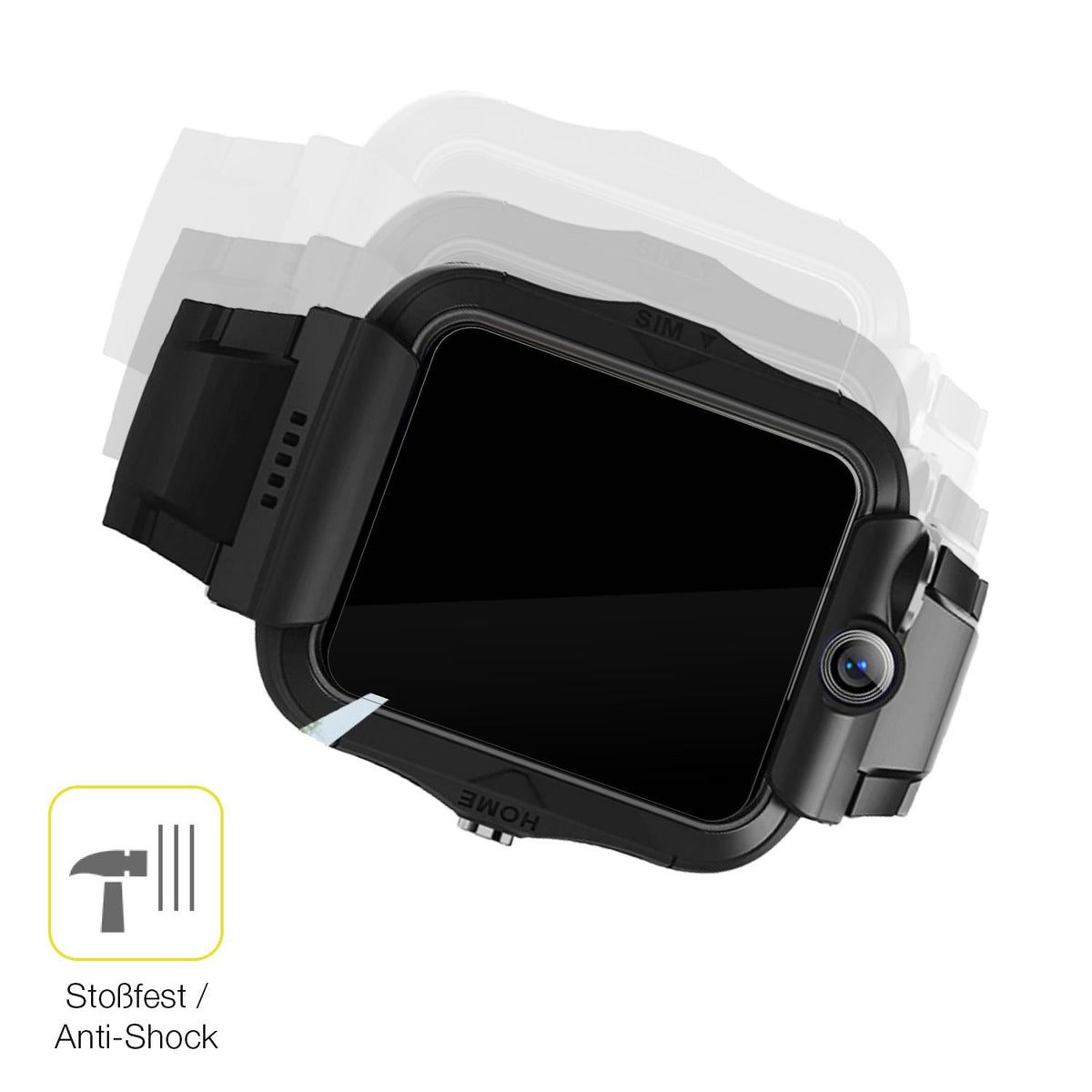 2x 3D Full Cover Schutzfolie für DDIOYIUR Kinder Smartwatch