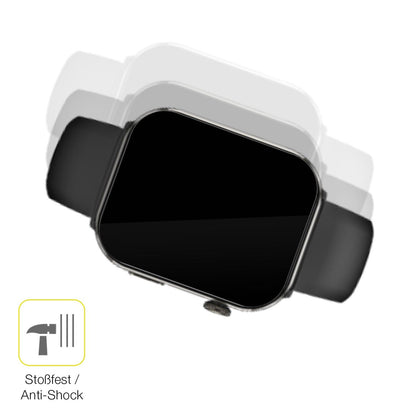 2x 3D Full Cover Schutzfolie für bedee Smartwatch 1.96 Zoll